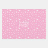 Subtiel 🎄 kerstpatroon, aangepaste tekst inpakpapier vel (Voorkant 3)