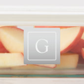 Subtiel Lichtgrijs Gradiënt Achternaam Monogram Labels (Aangebracht)