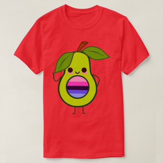 Subtiel Omnisexual Avocado omnisexual avocado omni T-shirt (Design voorkant)