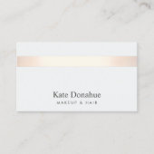 Subtiel Roos Gold Striped Modern Stijlvolle grijs Visitekaartje (Voorkant)