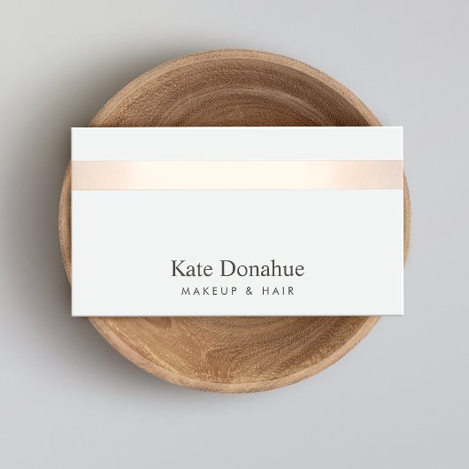 Subtiel Roos Gold Striped Modern Stijlvolle grijs Visitekaartje