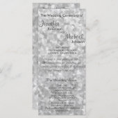 Subtiel Zilveren Glitter Trouwprogramma Programma (Voorkant / Achterkant)