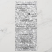 Subtiel Zilveren Glitter Trouwprogramma Programma (Voorkant)