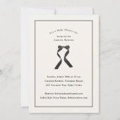 Subtiel zwart boog klassiek Baby shower Kaart (Voorkant)