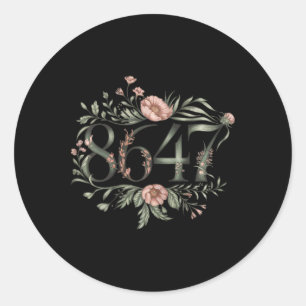 Subtiele Anti Trump 8647 Bloem Bloemen Boho Presid Ronde Sticker