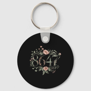 Subtiele Anti Trump 8647 Bloem Bloemen Boho Presid Sleutelhanger