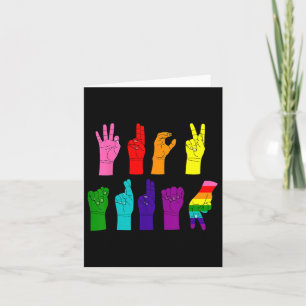 Subtiele anti-Trump ASL Gebarentaal LGBTQ+ Resist Kaart