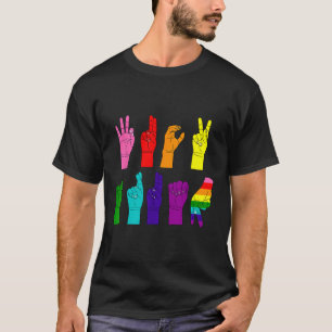 Subtiele anti-Trump ASL Gebarentaal LGBTQ+ Resist T-shirt
