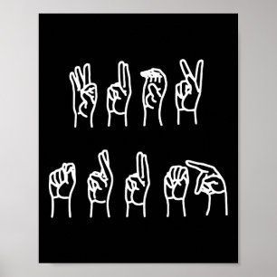 Subtiele anti-Trump ASL Gebarentaal Poster