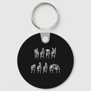 Subtiele Anti-trump Asl Gebarentaal Tank Top Sleutelhanger