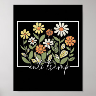 Subtiele Anti Trump Bloemen Democraat Poster