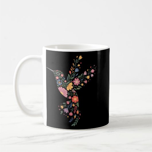Subtiele Anti Trump Bloemen Kolibrie Verborgen Ber Koffiemok (Links)