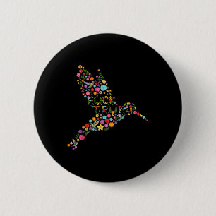 Subtiele Anti Trump Bloemen Kolibrie Verborgen Ber Ronde Button 5,7 Cm