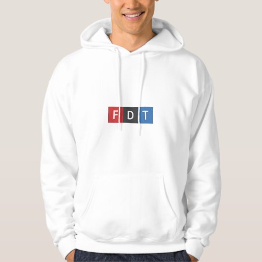 Subtiele anti-Trump FDT anti-Maga Democraten Hoodie (Voorkant)