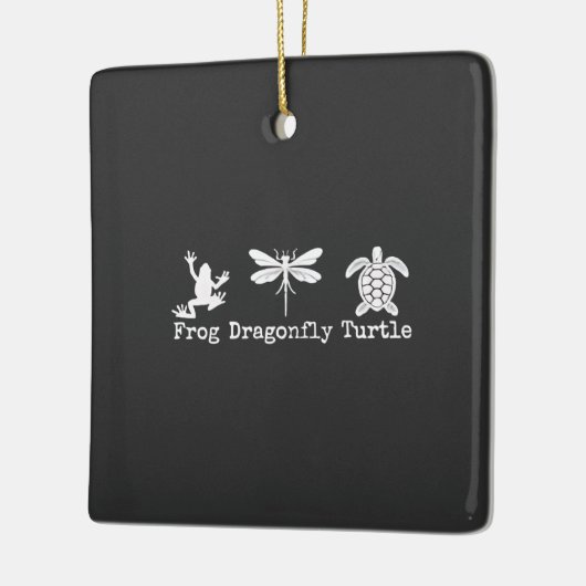 Subtiele Anti-Trump FDT Anti-Maga Kikkerschildpad Keramisch Ornament (Links)