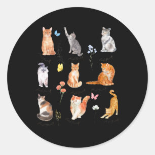 Subtiele Anti Trump Kitten Kat Bloemen Politieke K Ronde Sticker