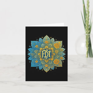 Subtiele Anti-Trump Mandala Design Feministisch Sh Kaart