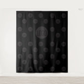 Subtiele bedrijfslogo step- en repeat-achtergrondd wandkleed (Voorkant)