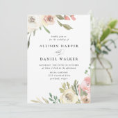Subtiele bloei | Bruiloft Kaart (Staand voorkant)