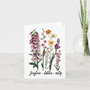 Subtiele Bloemen Anti Trump Vintage Foxglove Dahli Kaart