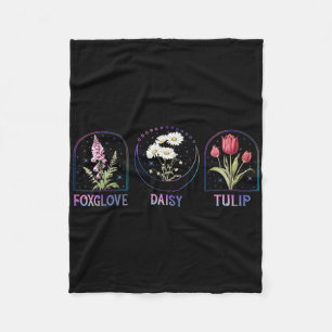 Subtiele bloemige anti-Trump-shirt bloemen vingerh Fleece Deken