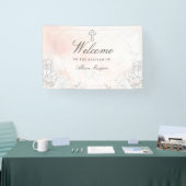 Subtiele bloesemdoop welkom spandoek (Beurs)