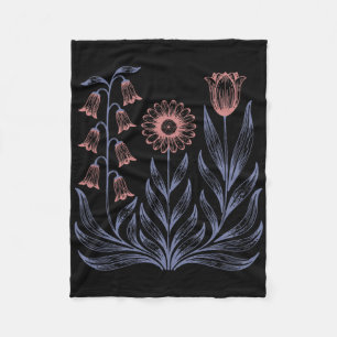 Subtiele Boho Bloemen Anti Trump, Kamala Harris St Fleece Deken