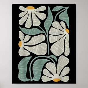 Subtiele Boho Bloemen Anti Trump, Kamala Harris St Poster