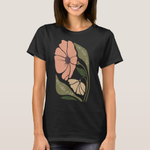 Subtiele Boho Bloemen Anti Trump P Liberaal protes T-shirt