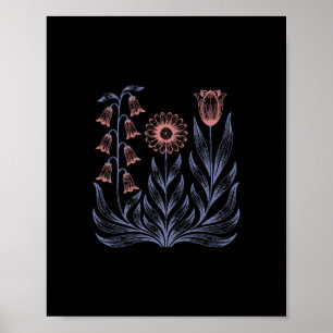 Subtiele Boho Bloemen Anti Trump Poster