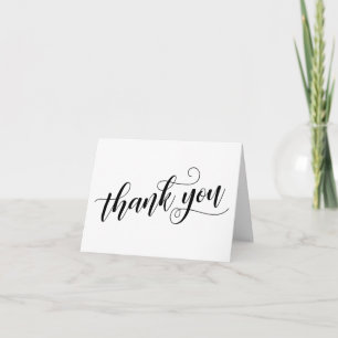 Subtiele, Chic typografie voor dankjewel met zwart Bedankkaart