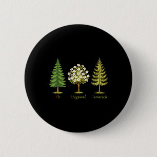Subtiele dennen hondsdraf lorken bomen anti Trump Ronde Button 5,7 Cm
