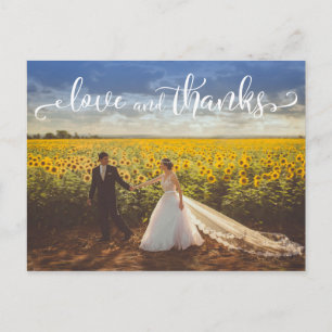 Subtiele, Elegante Huwelijksliefde en Dankbaarheid Briefkaart