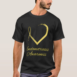 Subtiele endometriose bewustzijn gift hart endomet t-shirt