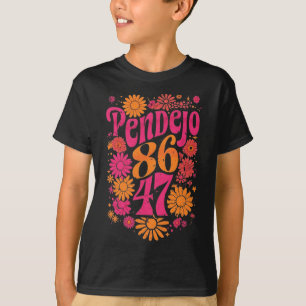 Subtiele Groovy Pendejo Floral Anti-Trump 8647 Pro T-shirt