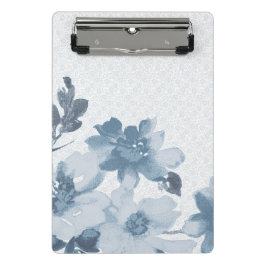 Subtiele Indigo Bloom – Zachte Elegantie van Kraal Mini Klembord