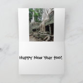 Subtiele Kerstmis van Angkor Wat Feestdagen Kaart (Binnen)