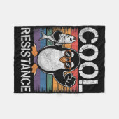 Subtiele koele weerstand Penguin Tarieven Protest  Fleece Deken (Voorkant (Horizontaal))