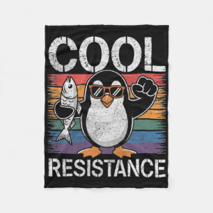 Subtiele koele weerstand Penguin Tarieven Protest  Fleece Deken