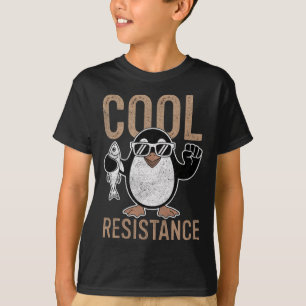 Subtiele koele weerstand Penguin Tarieven Protest T-shirt