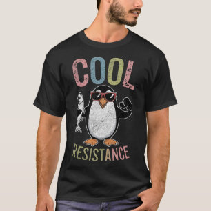 Subtiele koele weerstand Penguin Tarieven Protest  T-shirt