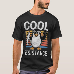 Subtiele koele weerstand Penguin Tarieven Protest T-shirt