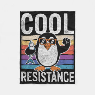 Subtiele Koele Weerstand Pinguïn Tarieven Protest Fleece Deken