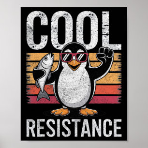 Subtiele Koele Weerstand Pinguïn Tarieven Protest Poster