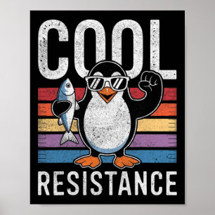 Subtiele Koele Weerstand Pinguïn Tarieven Protests Poster