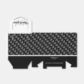 Subtiele Leeftijd Jouw naam Tekstpatroon - Zwart/W Bedankdoosjes (Uitgevouwen)