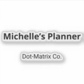 Subtiele monochrome sierstip-matrix Stickers (Voorkant)