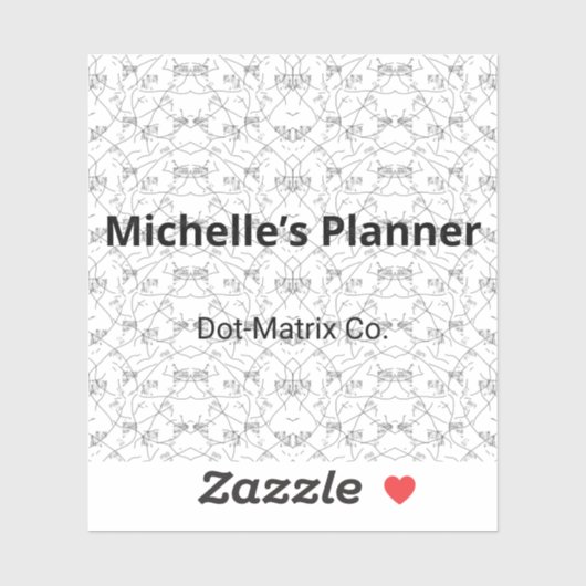 Subtiele monochrome sierstip-matrix Stickers (Vel)