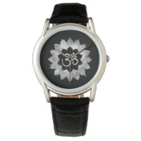 *~* Subtiele OM AUM Grey Meditatieve Mandala