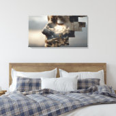 subtiele opkomst canvas afdruk (Insitu (Slaapkamer))